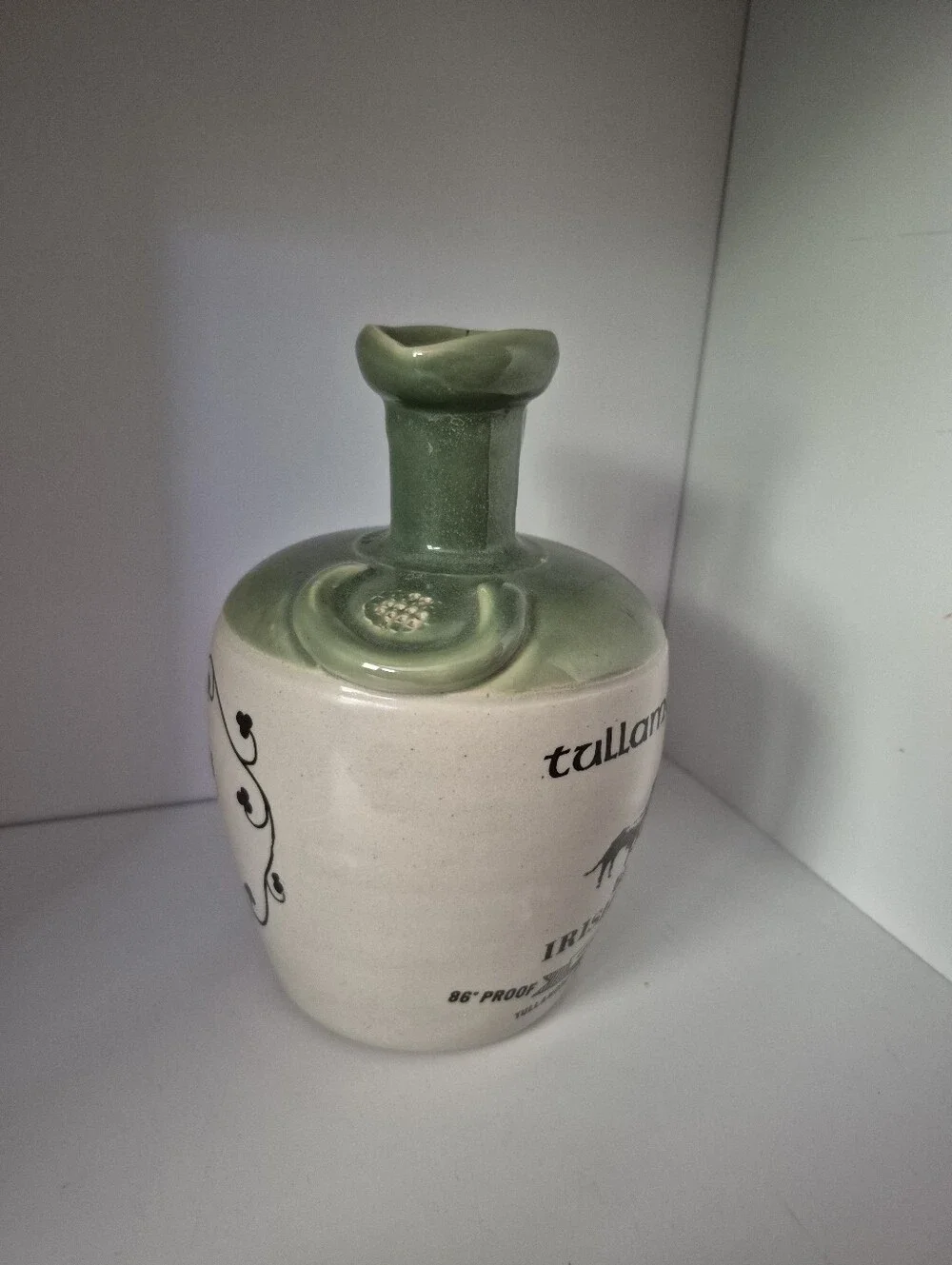 EMPTY Tullamore Dew Irish Whiskey Ceramic Decanter - No Stopper